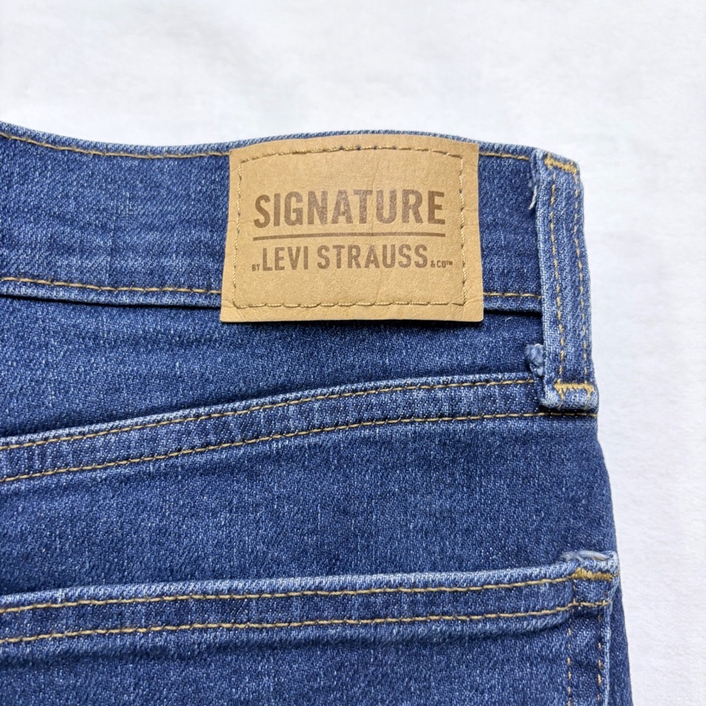 Signature by Levi Strauss Heritage High-Rise Straight Jeans Dark Wash‎ 10 W30 - Picture 9 of 10